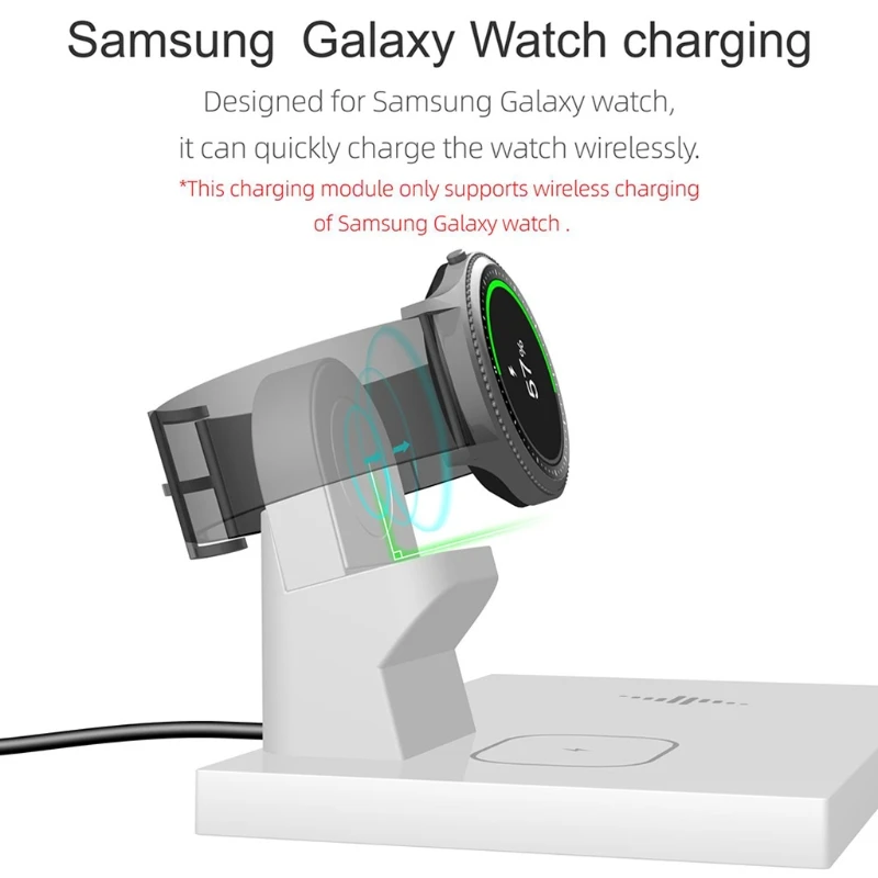 

3in1 Wireless Charger Stand Holder For -Samsung -Galaxy Watch/Buds Mobile Phone