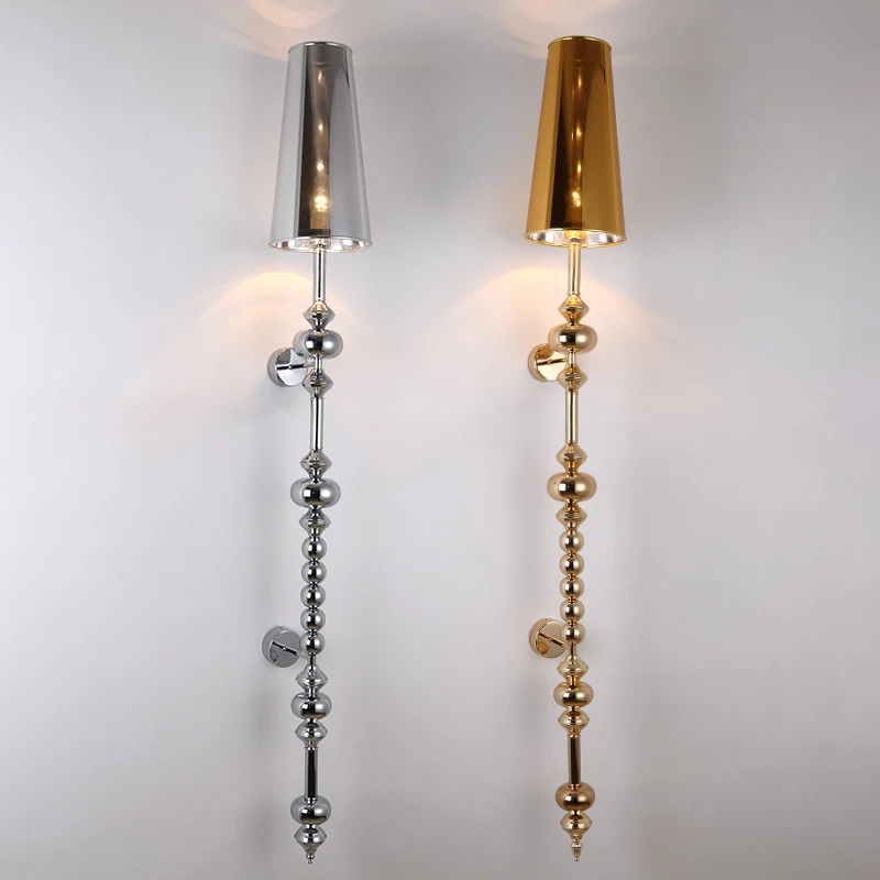 Современный настенный светильник с накоплением металлический шарик хром