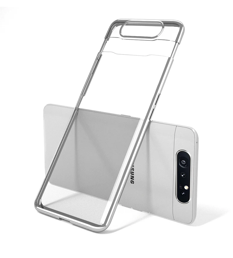 Чехол для samsung Galaxy A80, прозрачный скользящий чехол, роскошный полный защитный противоударный чехол для samsung A80, чехол