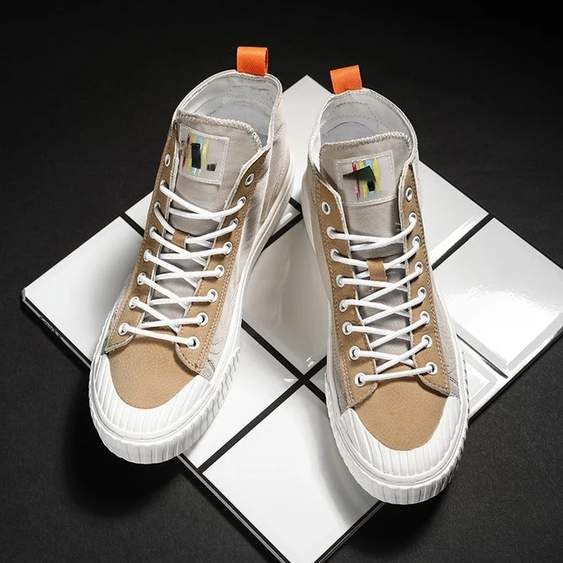 

New Arrivals High Quality Non-Leather Lace-up Casual Fashion Low Heel Daily Style Men Sneakers Zapatos De Hombre KP197