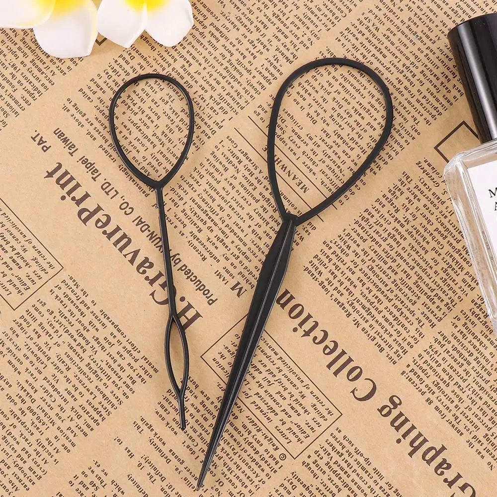 Пластиковые петли для создания конского хвоста инструменты укладки черный зажим