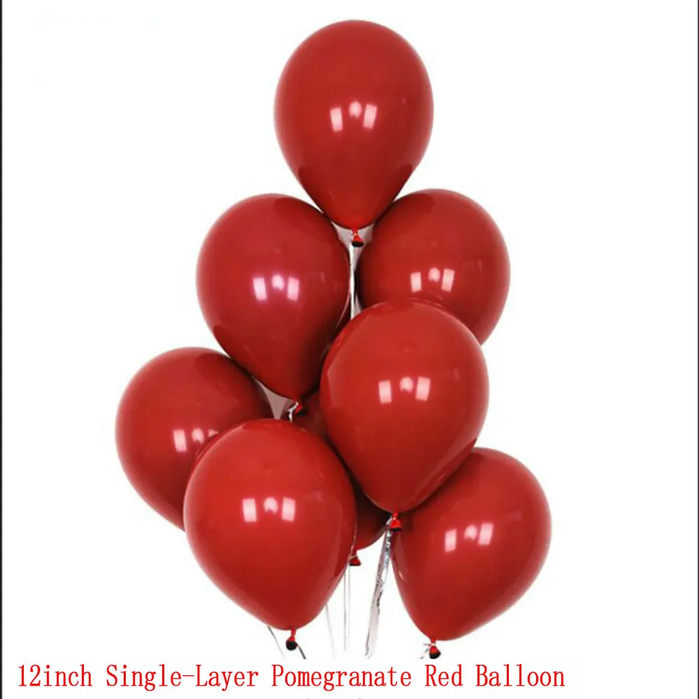 

84pcs Pomegranate Red Balloon Garland Arch Kit Gold Confetti Metallic Balloons For Valentine's Day Wedding Birthday Party Decor