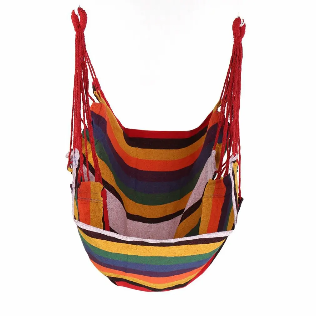 

Canvas Hanging Hammock Chair Seaside Swing Bed Hanging Rope Chair 150KG Load Bearing For Outdoor Garden No Pillow No Stick