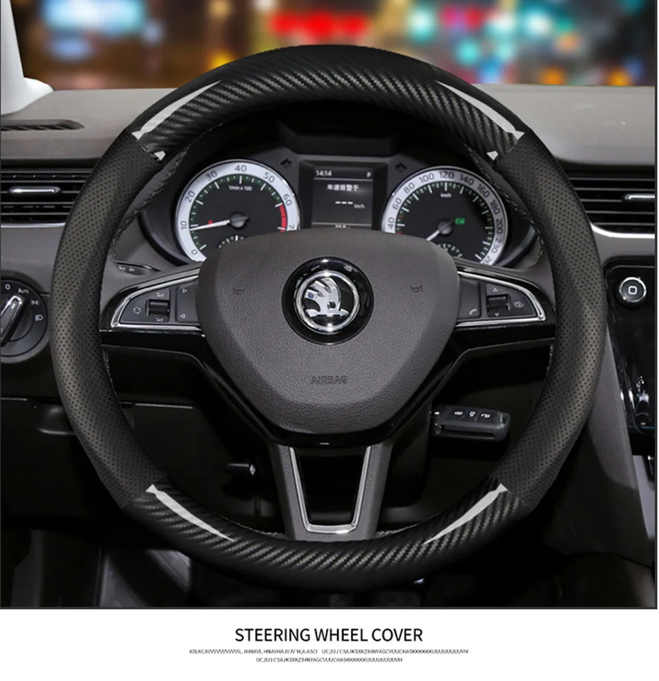 Чехол на руль из натуральной кожи для skoda superb 2 3 octavia 2 a5 fabia 1 karoq rapid, Yeti Kodiaq