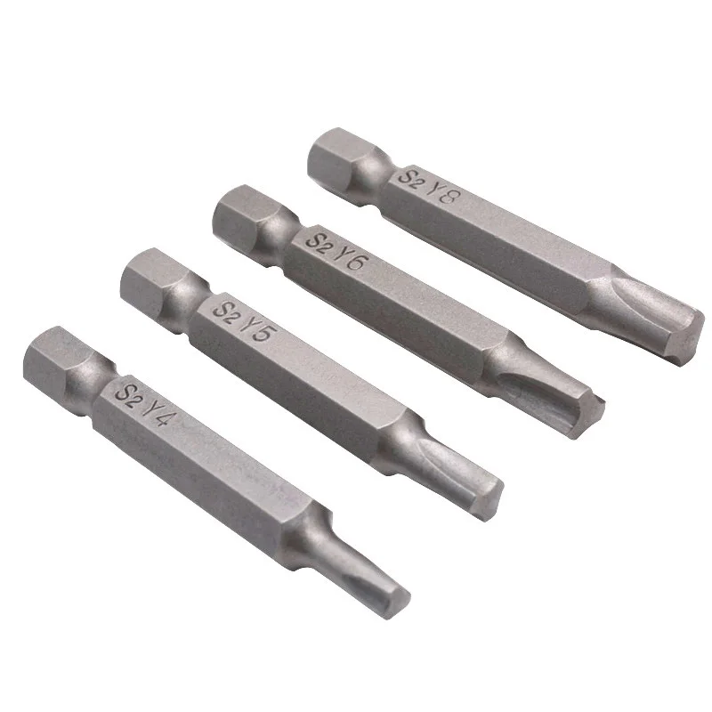 4pcs 50mm Multifunctional Magnetic Screwdrivers Y Type 1/4" Hex Shank Bit Precision Repair Tool Set | Инструменты