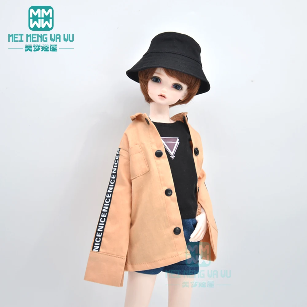 

Clothes for doll fits 1/4 43cm BJD doll clothes Men and women wear wild shirts and denim shorts