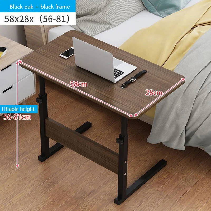 

Bedside Lifting Computer Laptop Desk Movable Height Adjustable Wood + Steel Frame Modern Minimalist Laptop Desk Stand Desk FA