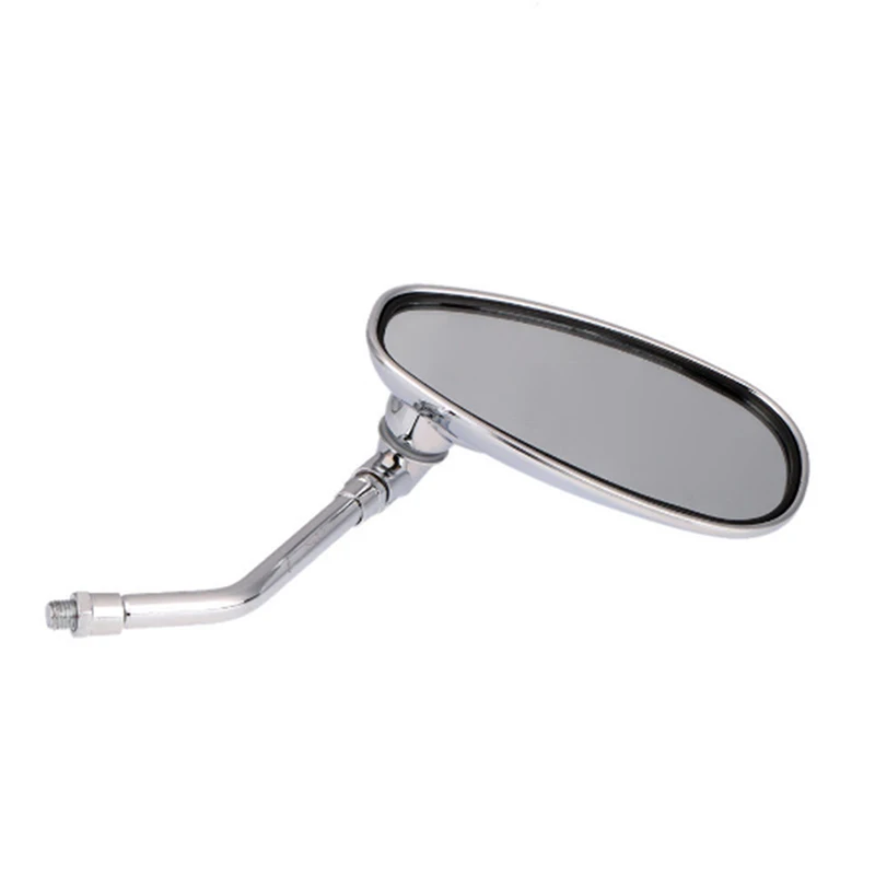 

2PCS Motorcycle Oval Chrome Rear View Glass Mirror For Ducati KTM Kawasaki
