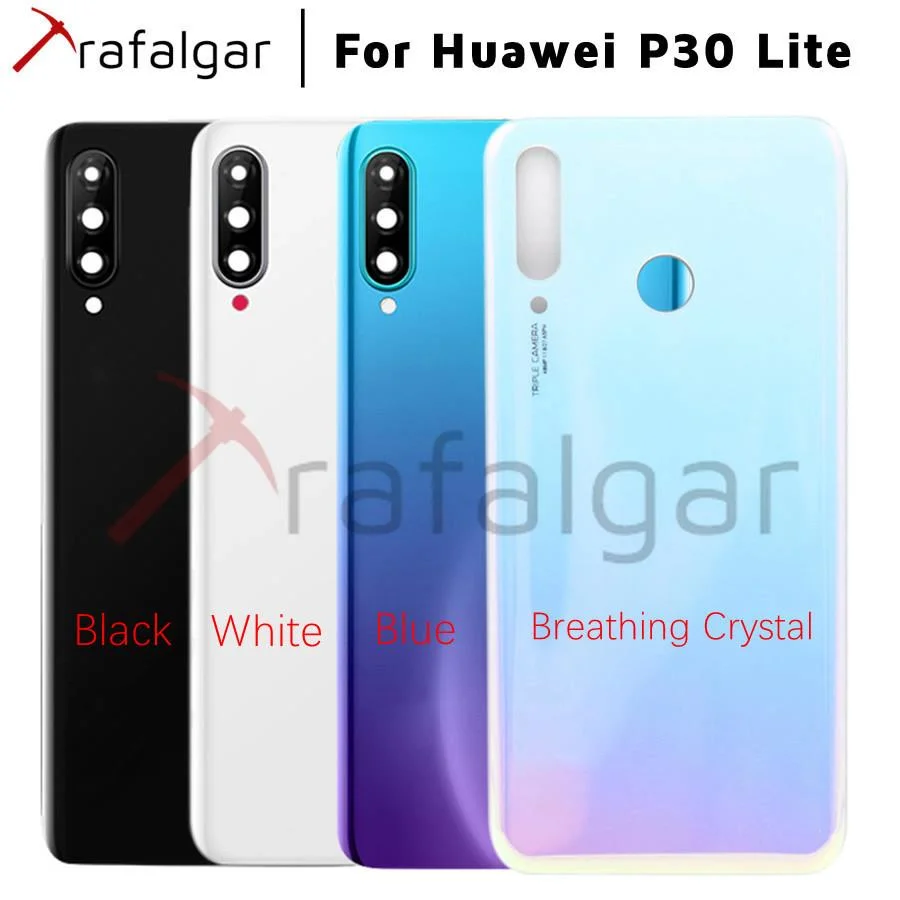 Крышка батарейного отсека для Huawei P30 Lite Задняя стеклянная панель Nova 4e задний