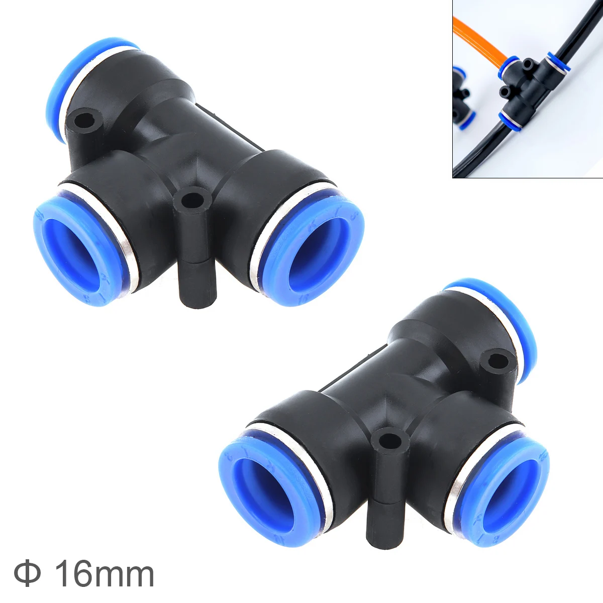 Пластиковый трехсторонний пневматический быстроразъемный Т-образный Фиттинг