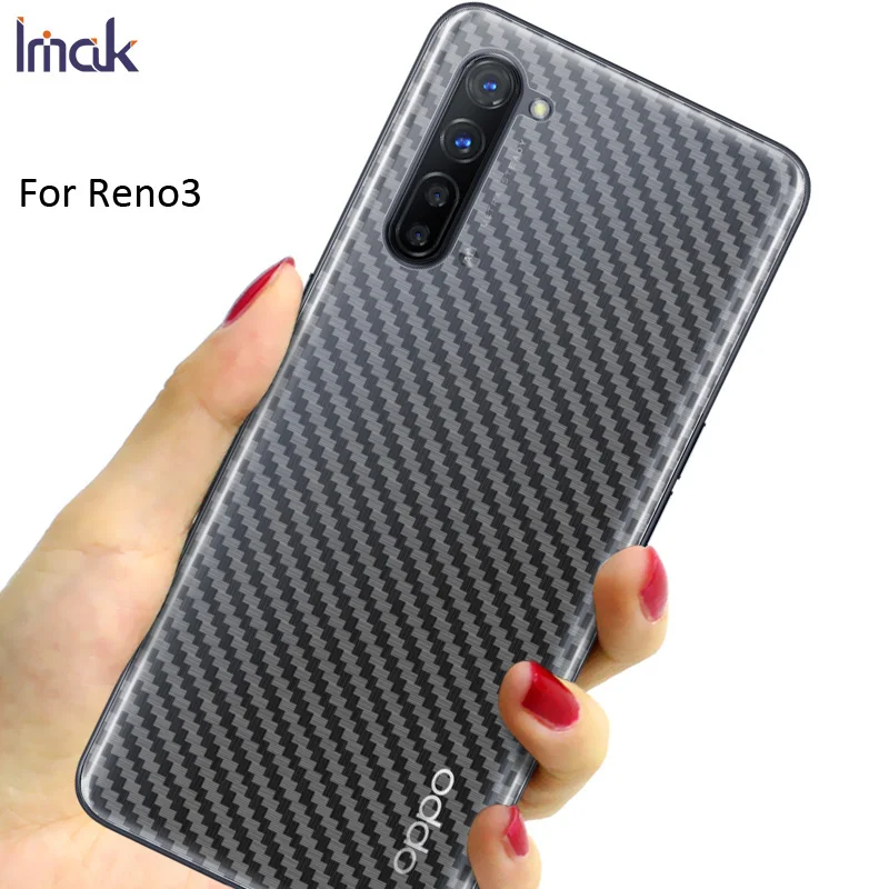 IMAK углеродное волокно шаблон задняя пленка для Oppo Reno3 Pro задний стикер волокна