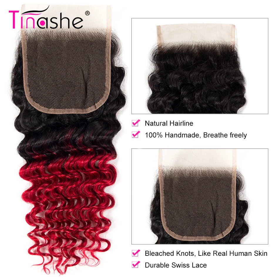 Пряди волос Tinashe 1B красные с застежкой пряди крупными волнами Реми бразильские
