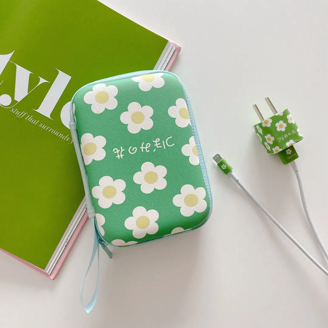 

Cartoon Mini Storage bags cute For airpods Headphone Storage Case for iPhone USB Cable Earphone Earbud Accessories Storage Bag