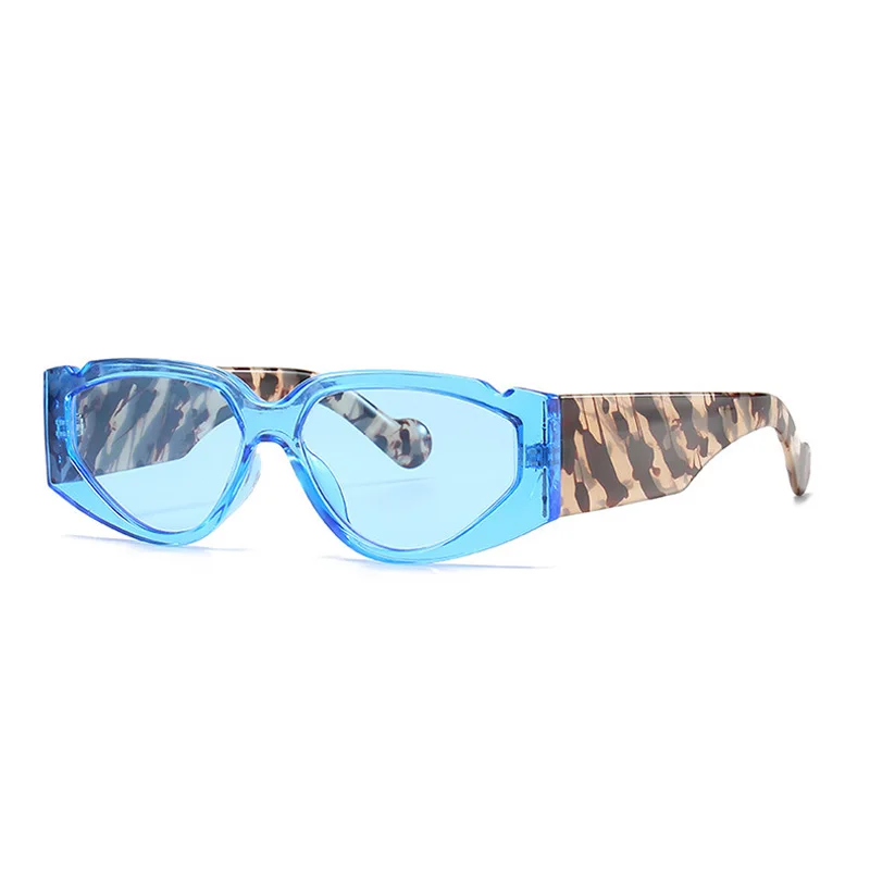

DAVE Vintage Steam Punk Cat Eye Sunglasses Women Brand Square Sun Glasses Men Retro Blue Leopard Small Frame Glasses Shades