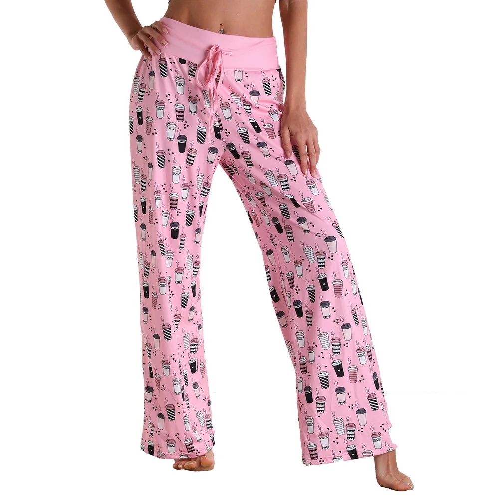 Женские брюки со шнуровкой и широкими штанинами свободная камуфляжная