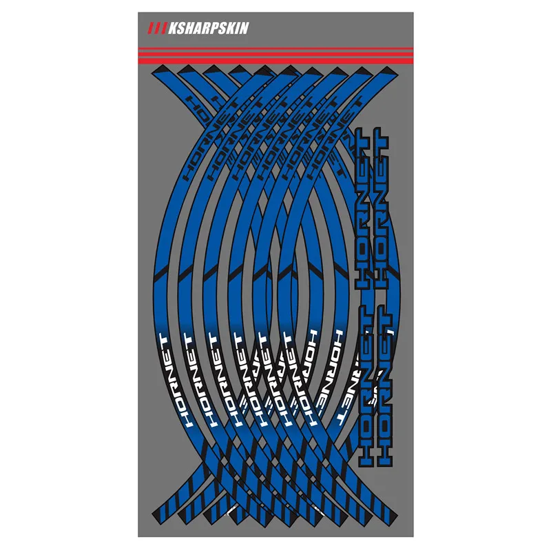 

12 X Motorcycle Styling Wheel Hub Tire Reflective Sticker moto Car Decorative Stripe Decal For HONDA HORNET hornet
