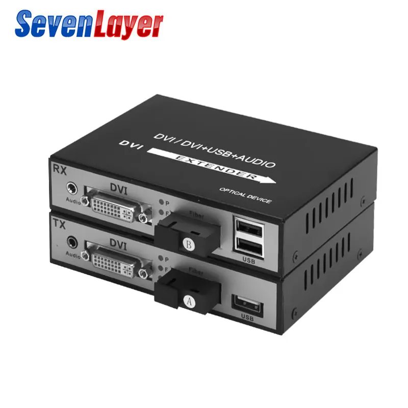 Преобразователь DVI в оптоволоконный 1080P волоконно оптический видео удлинитель