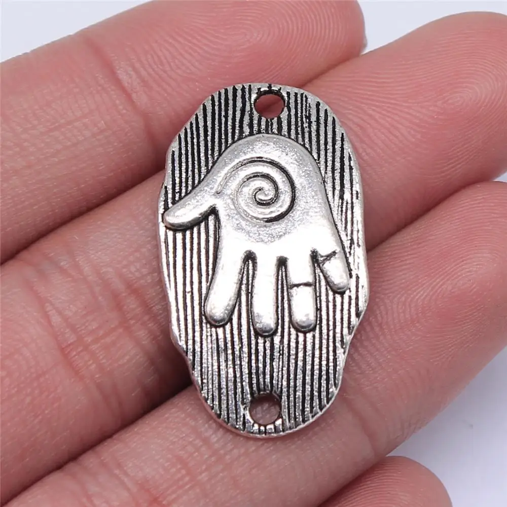 4 шт., посеребренные Подвески WYSIWYG, 33x18 мм