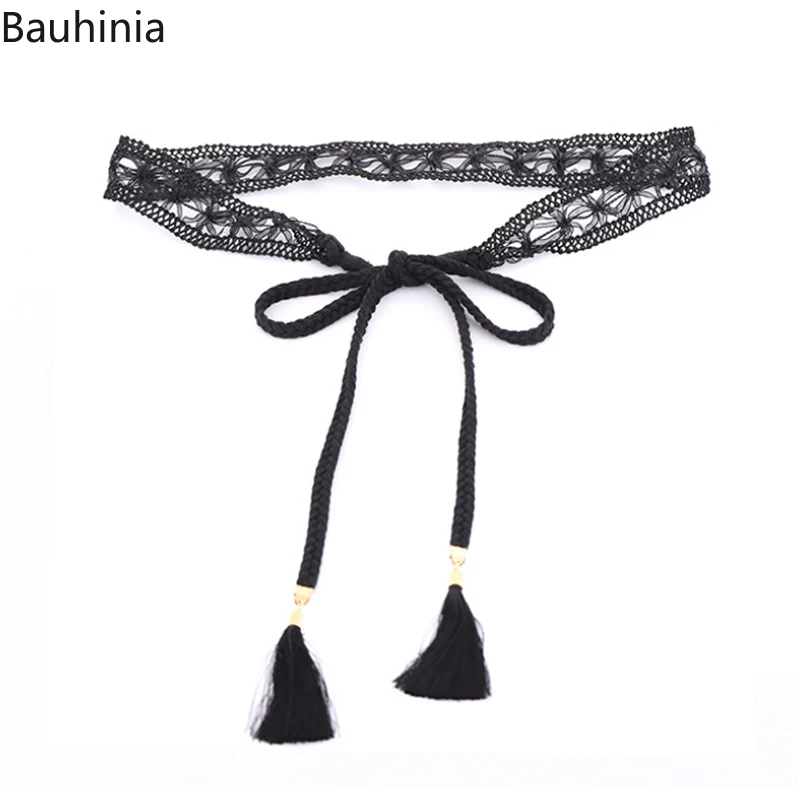 

Bauhinia, новое женское платье, кружевной край, пояс на талию, 160 см * 3,5 см, модный дизайнерский тканый 3 цвета, бант, ремень