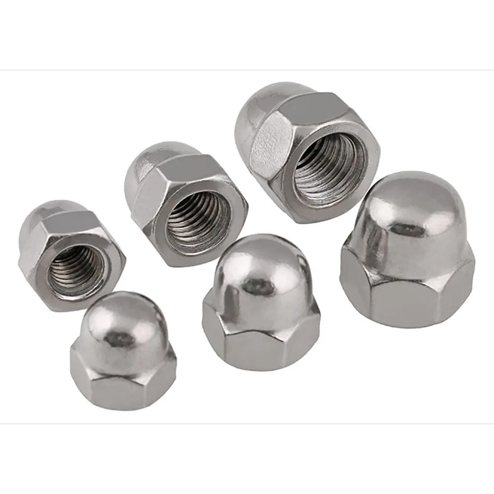 

Dome Nuts - A2 304 Stainless Steel Acorn Hex Cap For Metric Coarse Bolts & Screws M3 M4 M5 M6 M8 M10 M12