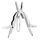 Кольцо для ключей от автомобиля, портативный ручной инструмент для выживания на открытом воздухе, миниатюрный Мультитул, плоскогубцы, нож, отвертка, брелок для ключей от автомобиля