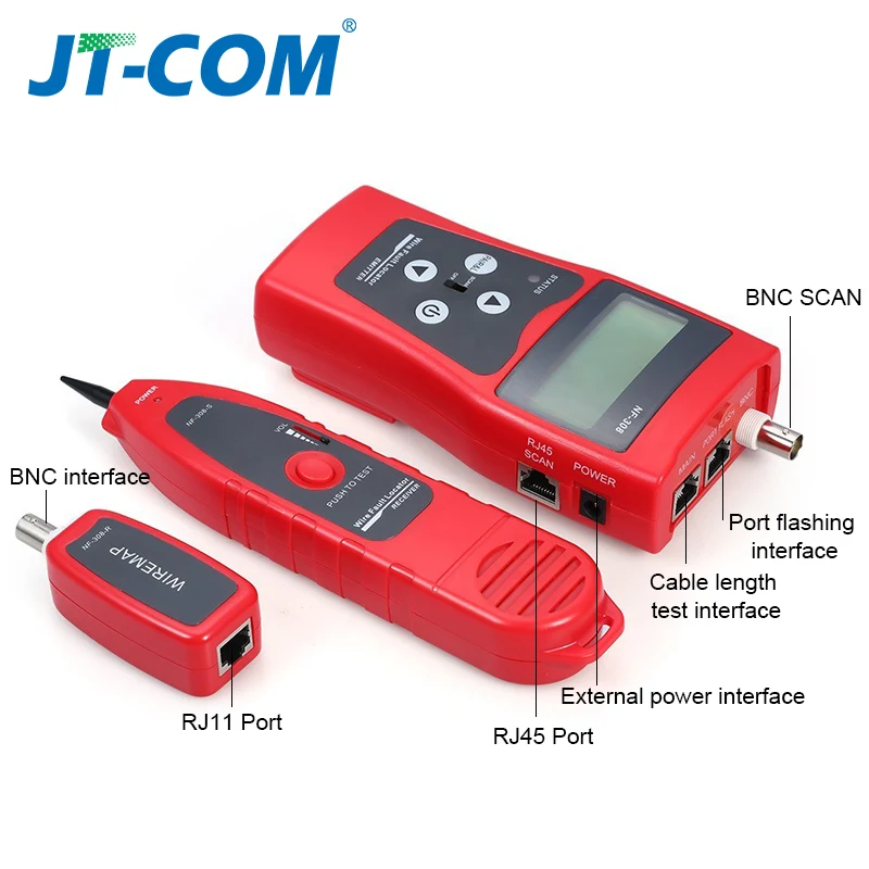 Network Monitoring Cable Tester NF-308 LCD Wire Fault Locator Wire Tracker RJ45 RJ11 Ethernet Cable Continuity Tester