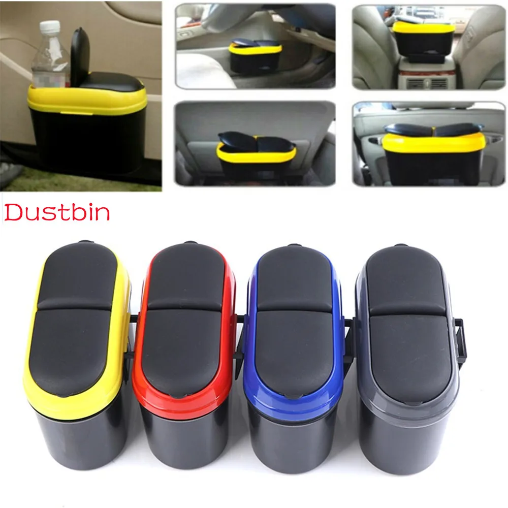 

Car Trash Bin Flip Storage Box Trash Can Car Door Side Clip Thickening Garbage Dustbin Rubbish Auto Interior Accessories
