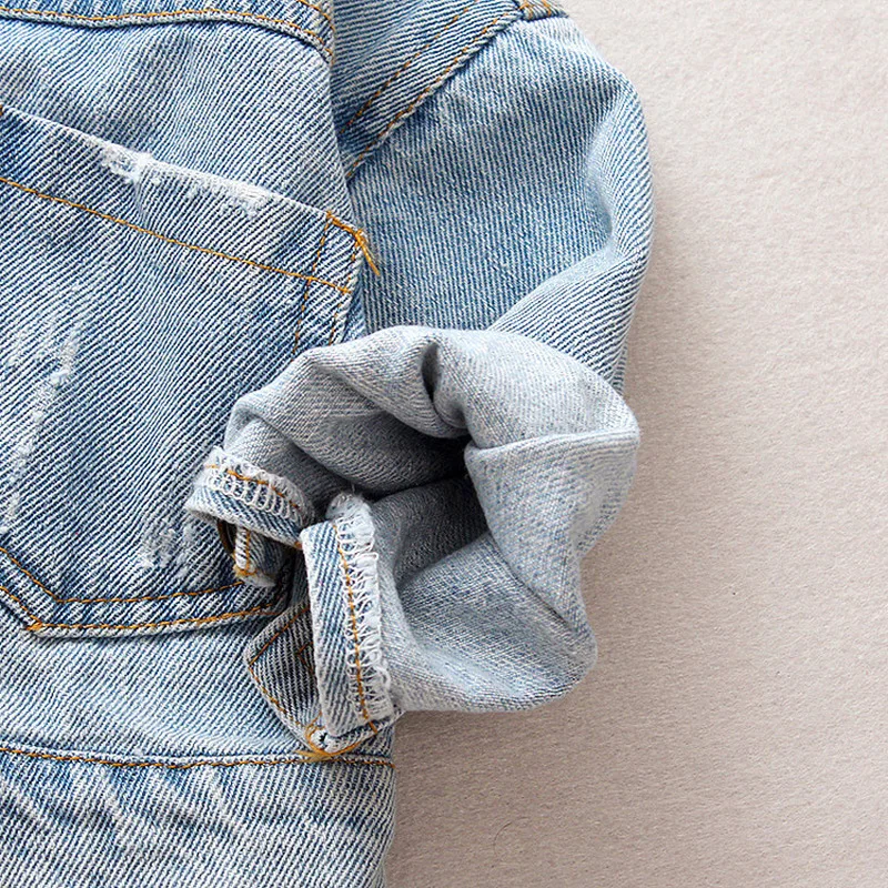 Джинсовая куртка Детское модное Ковбойское пальто Одежда для отдыха мальчиков и