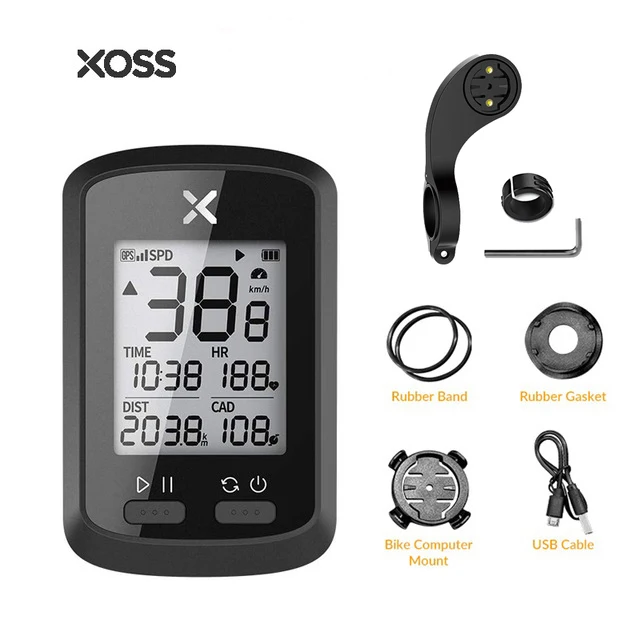 with holder XOSS велосипед компьютер G+ беспроводной GPS Спидометр Водонепроницаемый дорожный велосипед MTB велосипед 1," lcd Bluetooth ANT+ с каденсом Велоспорт Comp - Цвет: with holder