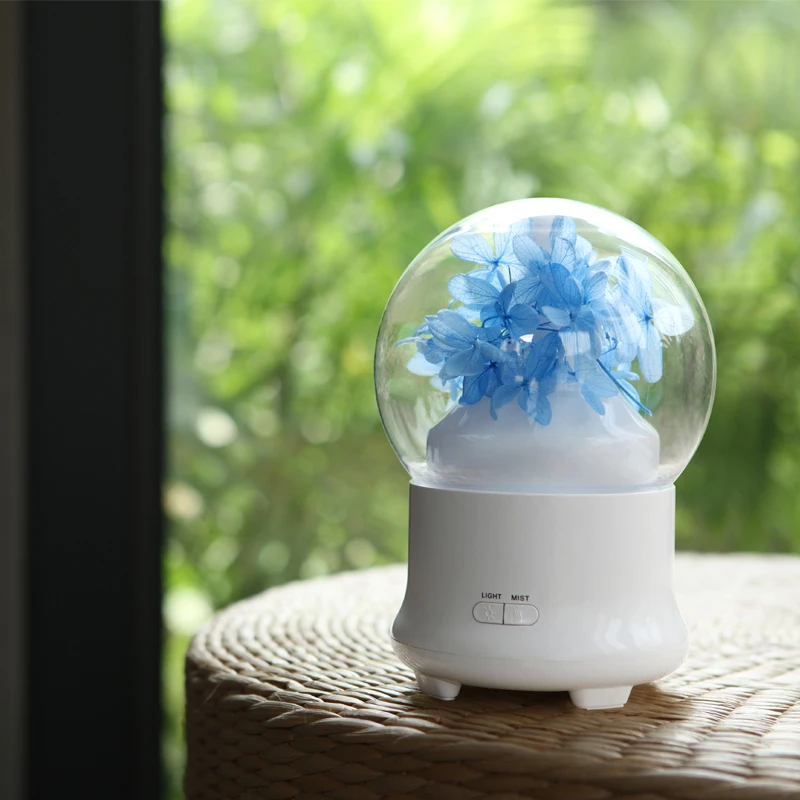 

100ml Ultrasonic Aromatherapy Diffuser with flower Aroma Diffusers Cool Mist Humidifier for Office Home Bedroom Living Room