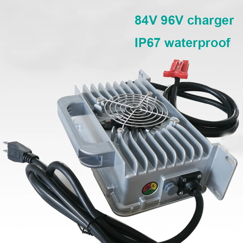 

IP67 waterproof 84v 96v 20A 25A charger 84V 126V 102.2v 96.6V 116.8V 92.4v 117.6v 100.8V 26s for lifepo4 lithium ion battery