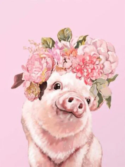 

5D алмазная живопись цветок свинка Вышивка крестом Алмазная вышивка Стразы мозаика домашний декор кухня гостиная Декор