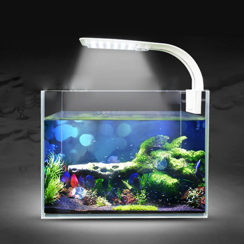 10W 24 LEDs Aquarium Light Anti-fog Clip-on LED Fish Tank for Planted Grow Waterproof Aquatic Lamp EU/US Plug | Дом и сад