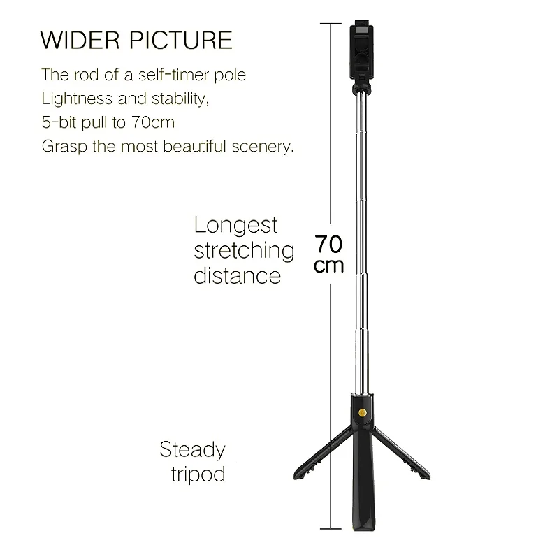 Беспроводная селфи-Палка с Bluetooth складной ручной монопод дистанционным затвором