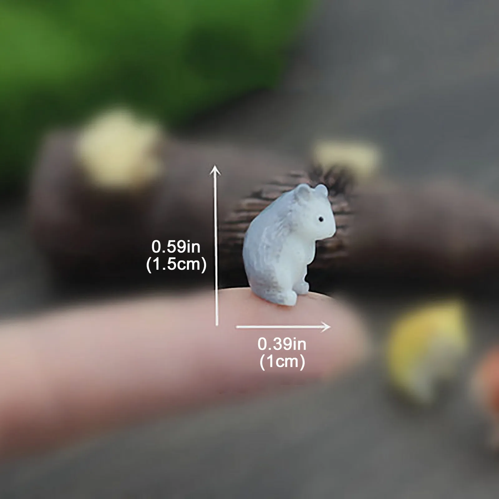 

4Pcs hamster mini cute miniature doll fairy tale garden doll house decoration micro landscape resin crafts cute ornaments