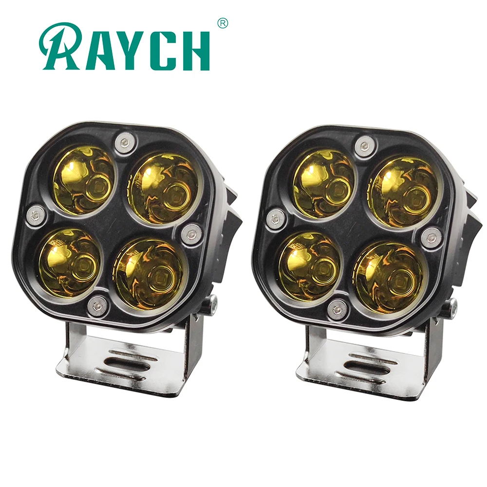 

2PCS LED Spotlights For Car 4x4 Offroad 4WD Auto Work Light White Yellow Fog Lights On Cars DC 12V Running Lights For Cars