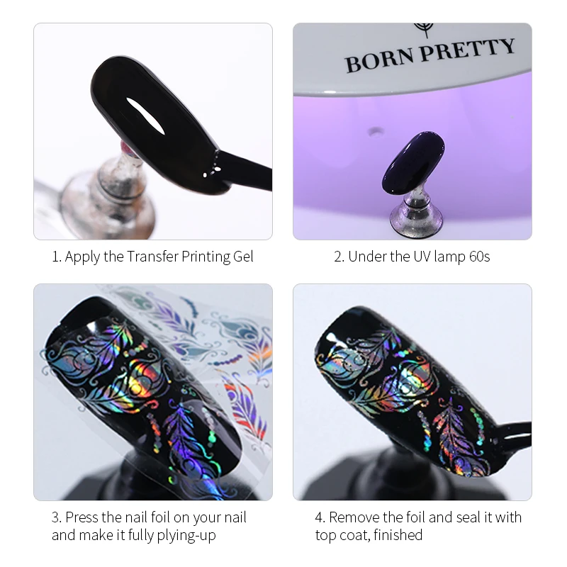 Переносная фольга BORN PRETTY 6 мл Гель лак для ногтей клейкая наклейка клей