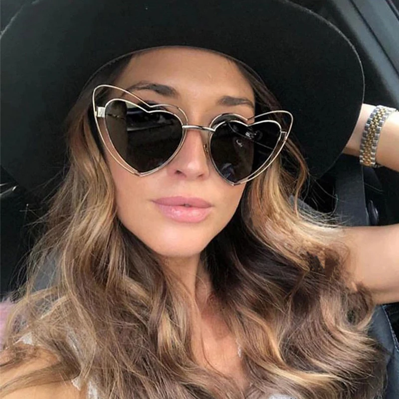 Очки солнцезащитные женские зеркальные в металлической оправе Модные Винтажные