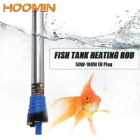 hoomin 220v eu plug fish tank heating rod 50w100w for fish tank water heating thermostat heater rod adjustable temperature