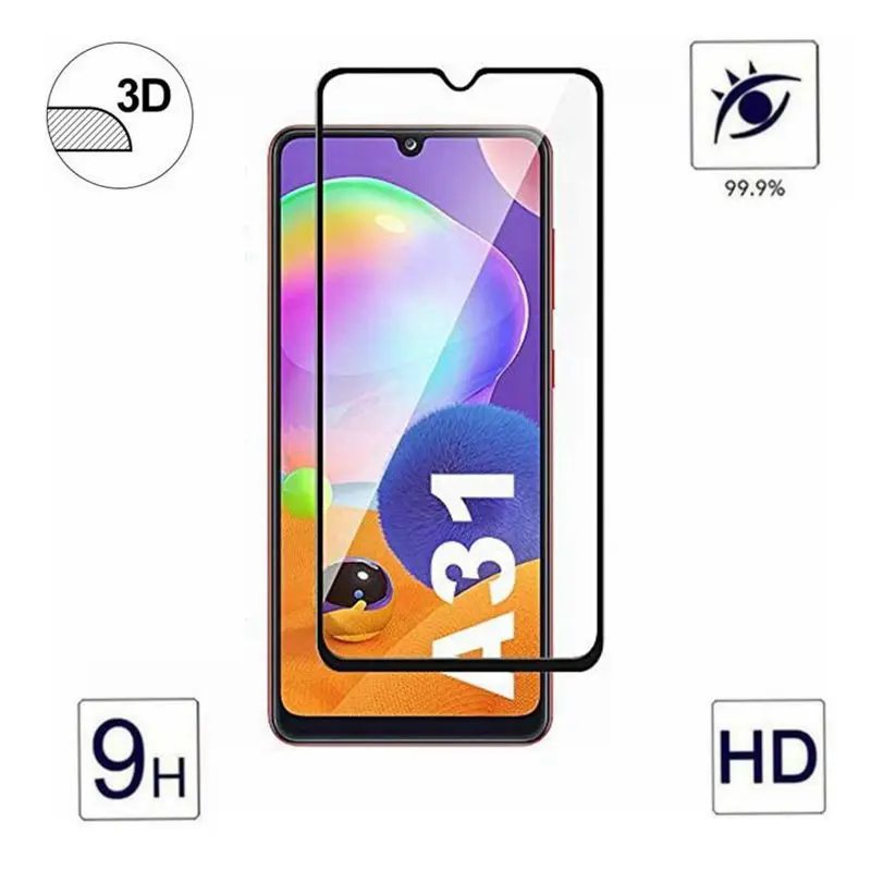 

Full Cover Tempered Glass For SAMSUNG Galaxy A31 A315F A315G A315DS Screen Protector Protective Film for Galaxy A 31 Glas Skla