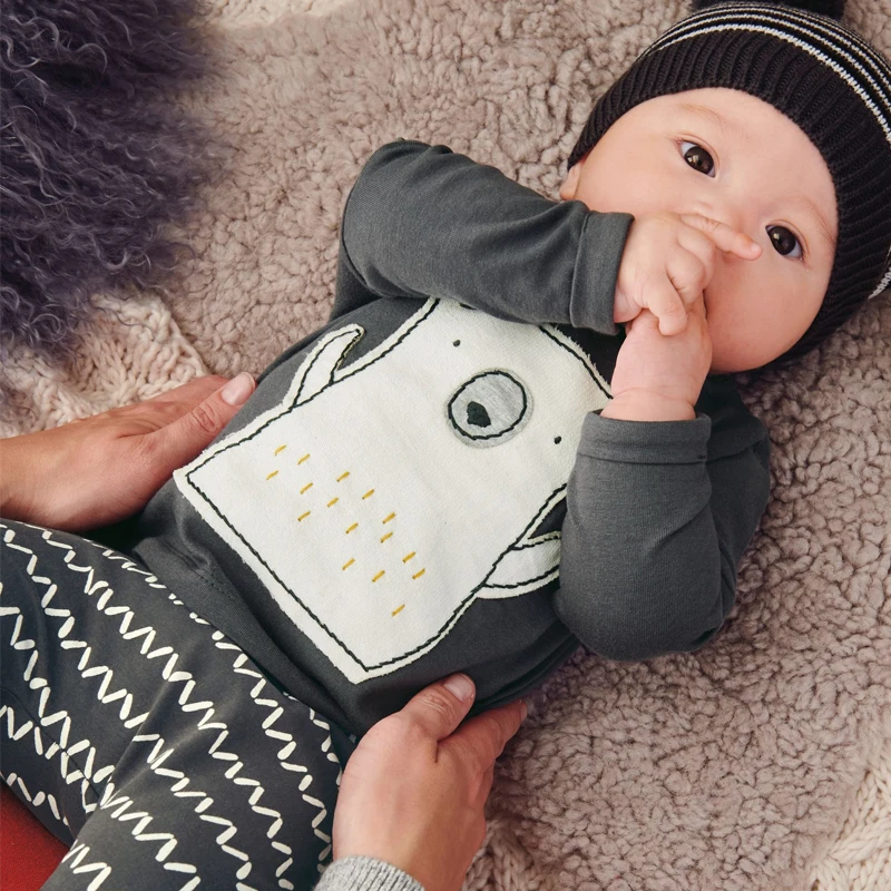 Menoea/одежда для малышей весенне-осенняя модная футболка с рисунком динозавра