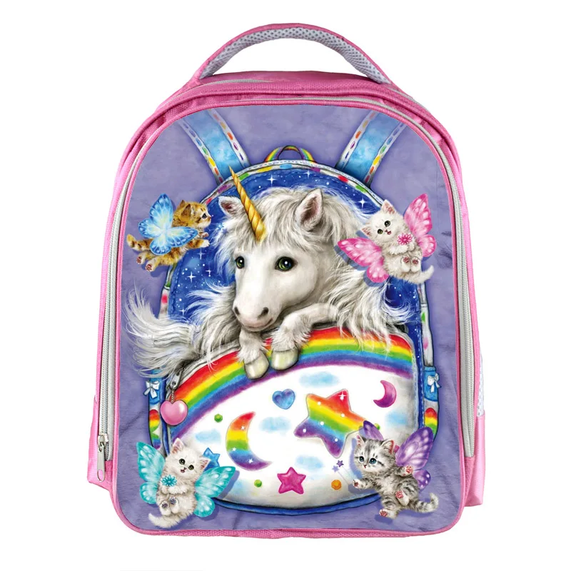 Фантастический рюкзак с единорогом маленькая лошадь детские школьные сумки для