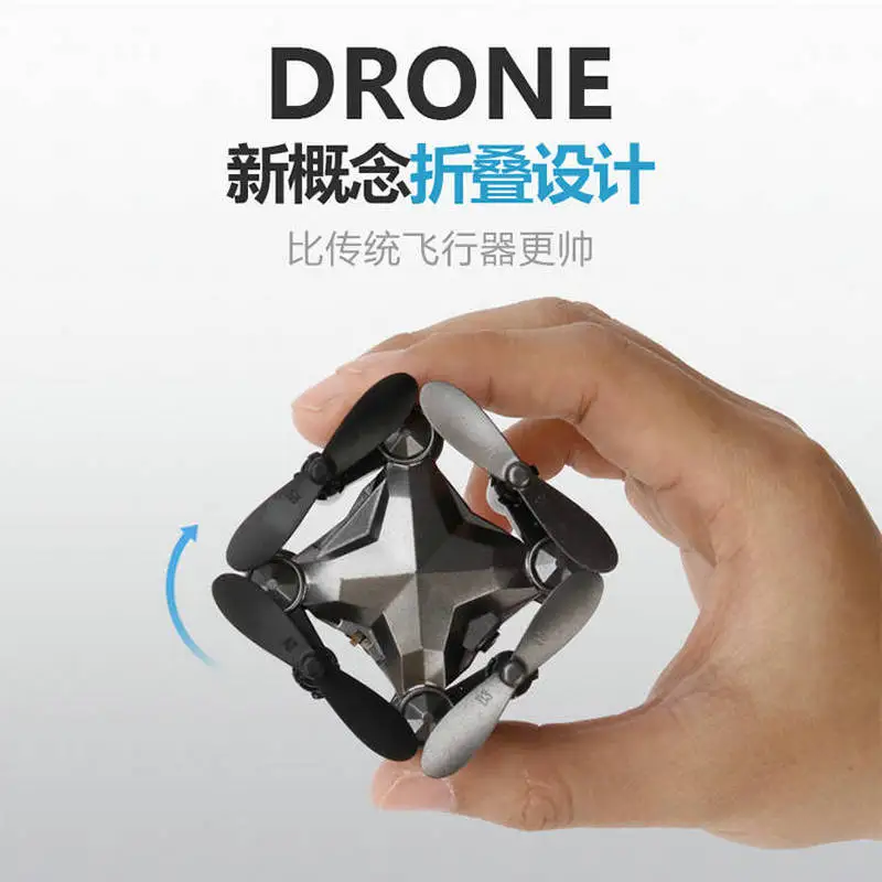 Мини Дрон с HD камерой легкое управление рукой контроль ударов складная детская