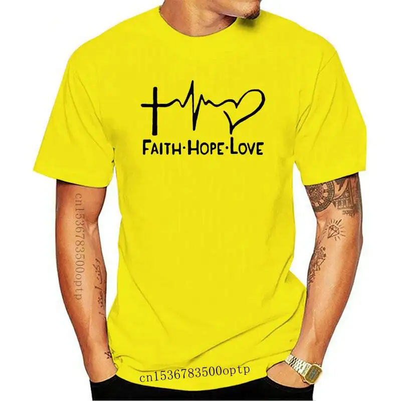 

New 2021 Faith Hope Love T-Shirt Women Summer Short Sleeve T Shirt O-Neck Casual Tee Valentine Tops Tee-J046