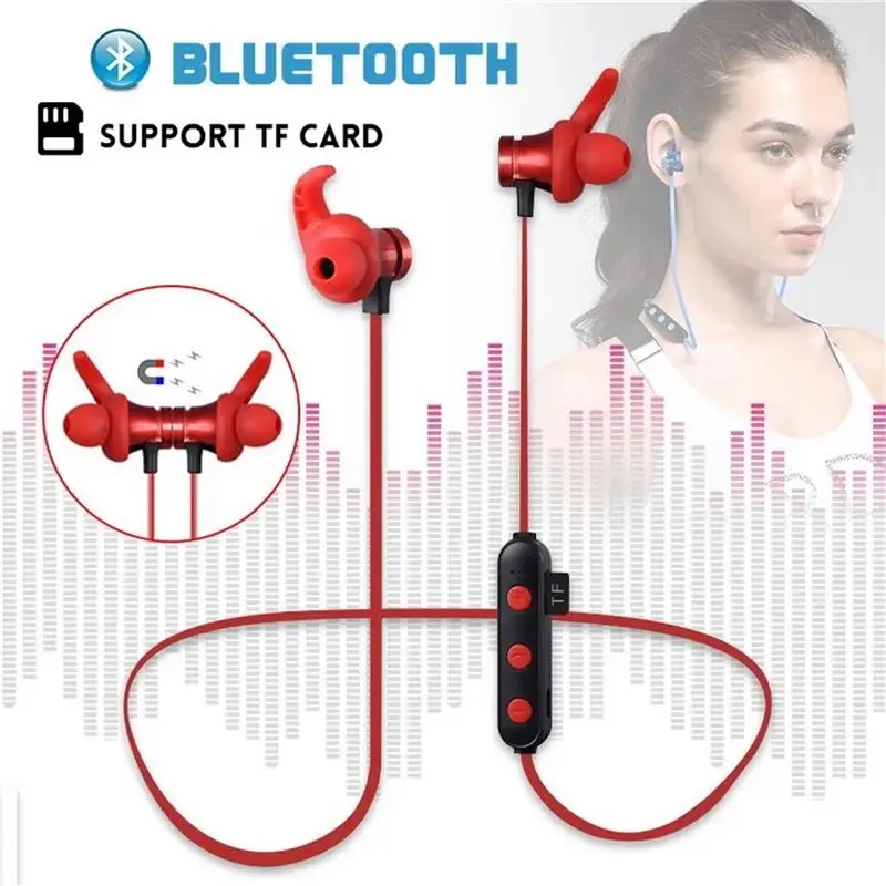

XT22 Bluetooth5.0 Wireless Headset Waterproof Sport Earbud with Noise Cancelling Mic Magnetic Neckband Earphones