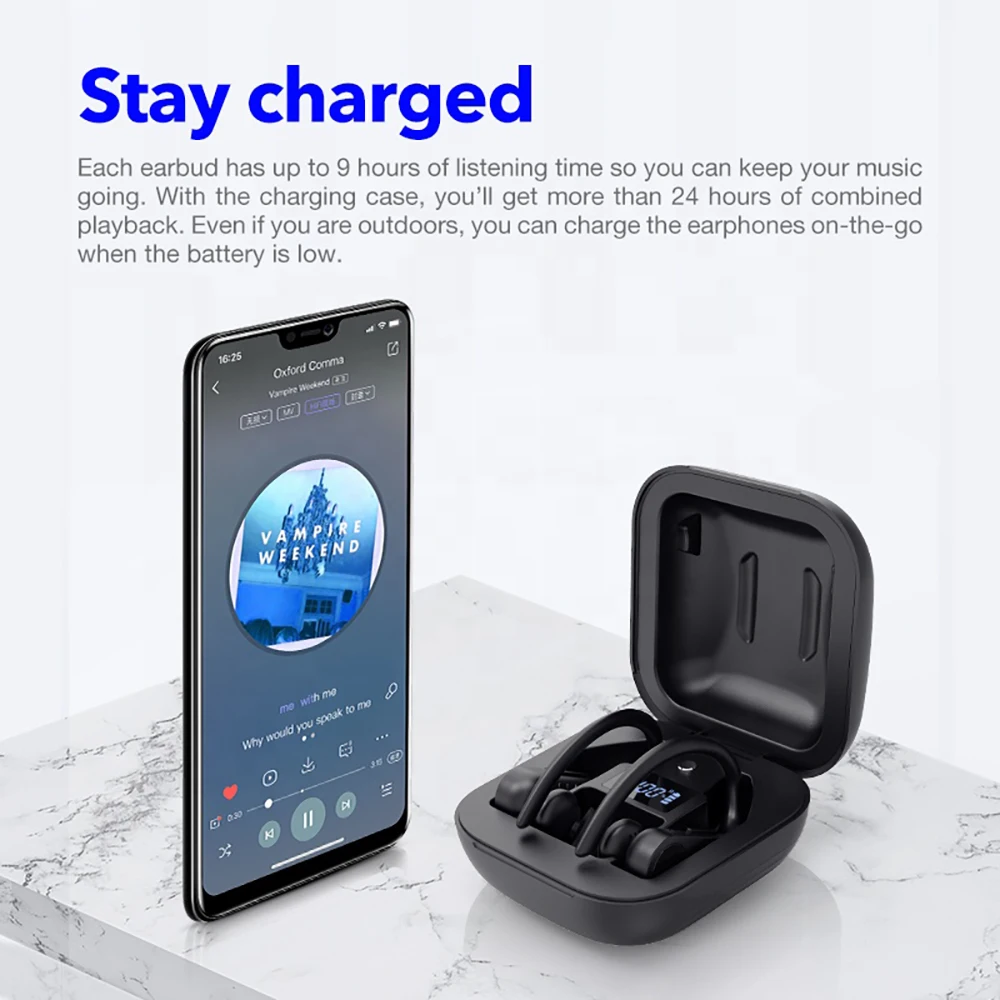 B1 наушники-вкладыши TWS с Led Дисплей Bluetooth 5 0 наушники Беспроводной спортивные