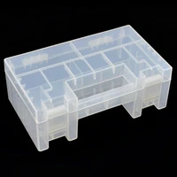 hard plastic anti impact wear resistant storage box battery case practical organizer clear inner compartment holder aa aaa