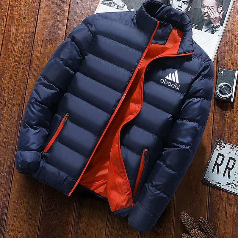 

Winter jacket solid color casual parker windbreaker men's winter brand windproof and velvet thick warm jacket