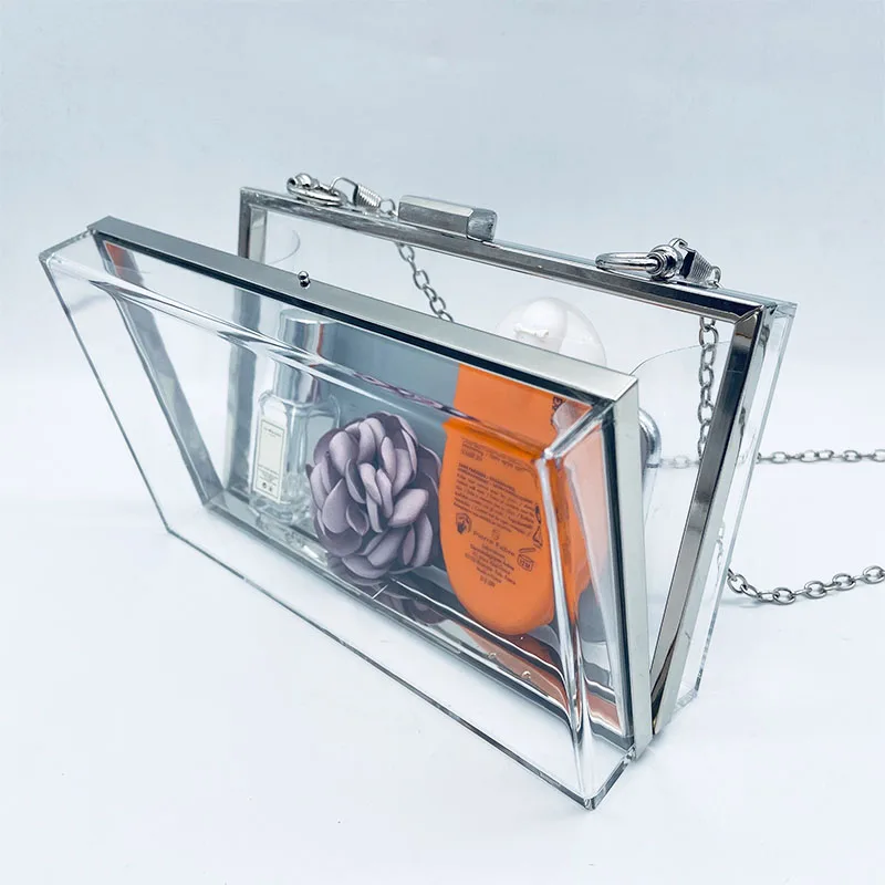 2020 модная акриловая прозрачная сумка клатч женская через плечо жесткая