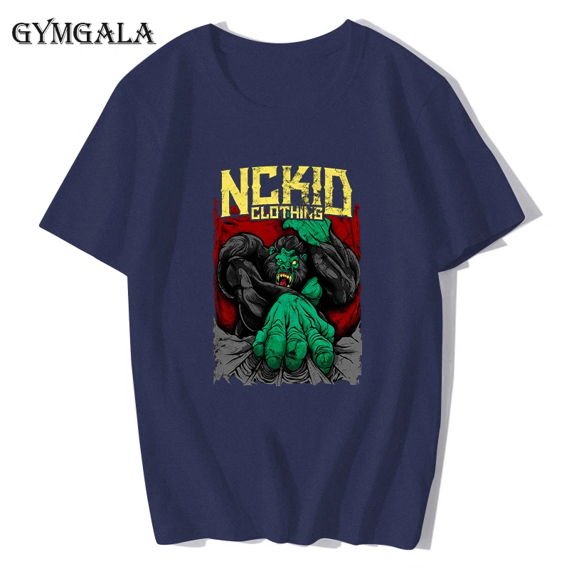 Новая футболка из 100% хлопка Свободная Повседневная летняя с круглым вырезом